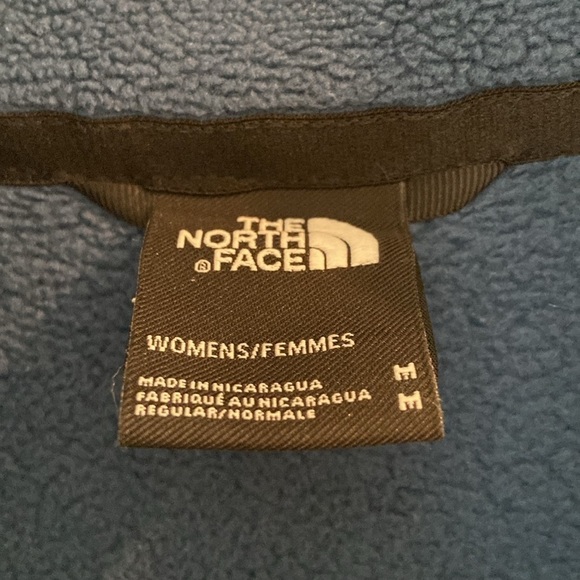 The North Face Women's Denali Fleece Jacket Black and Blue Full Zip, Medium - Picture 4 of 5